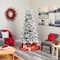 7ft. Pre-Lit Flocked North Carolina Fir Artificial Christmas Tree with Warm White Lights